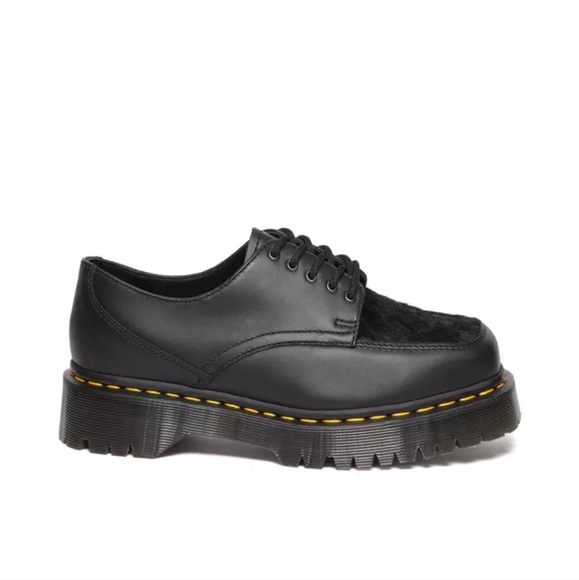 Dr. MARTENS 5-EYE BEX SQUARE TOE HAIR-ON & LEATHER SHOES SIZE 6 - Picture 3 of 13